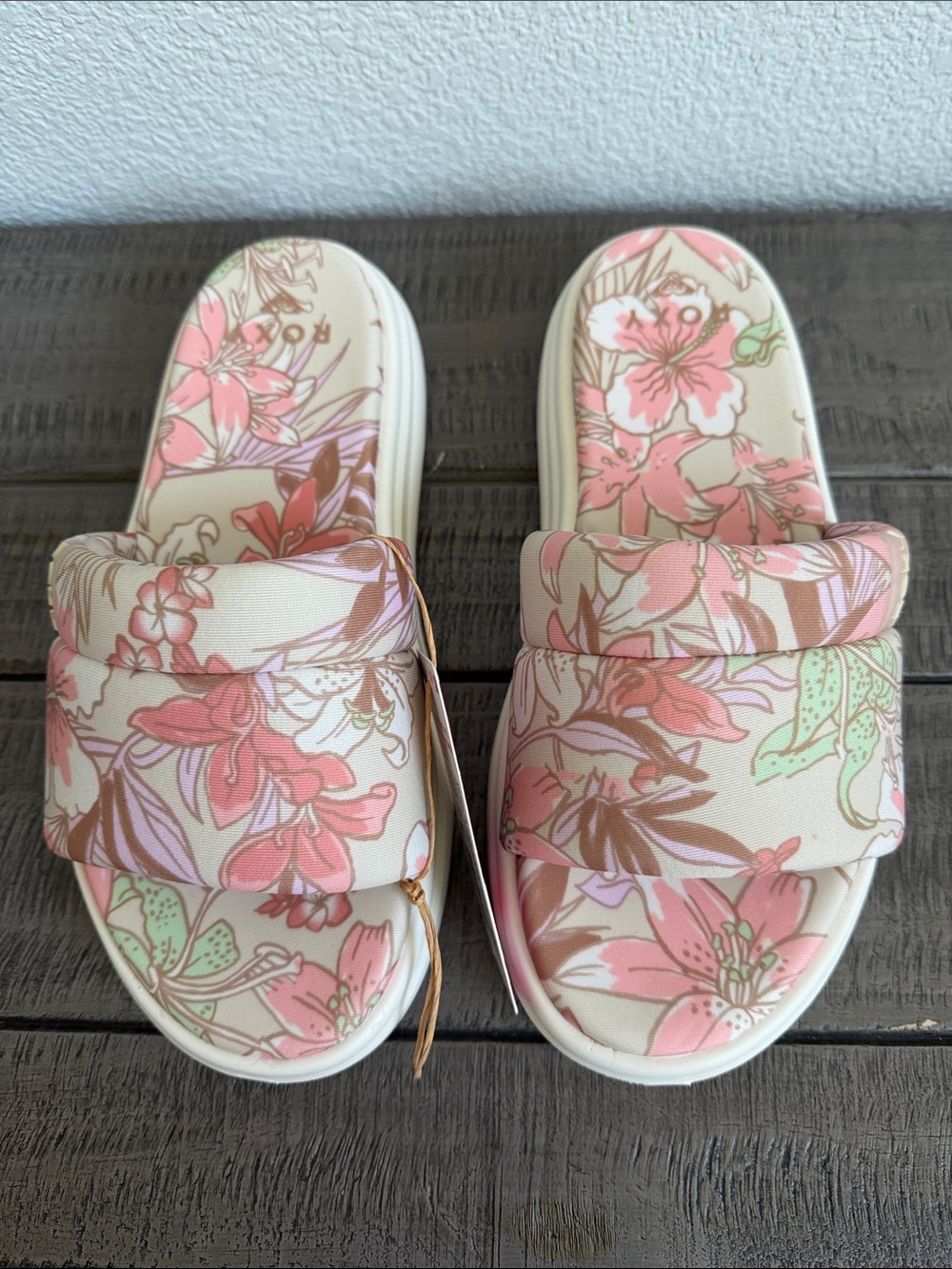 Roxy Gelato Lux Other Pink Slide Sandals NWT
